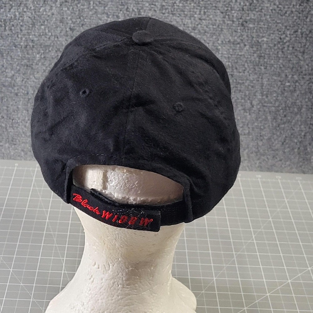 Vintage American Chopper Hat Cap Strap Back Mens One Size Black Widow Web Y2K - Picture 2 of 6